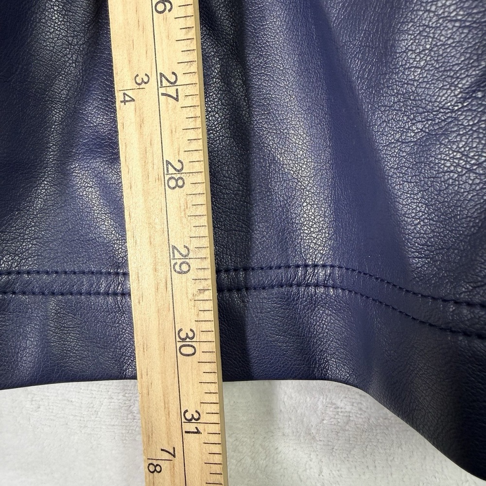 Anthropologie The Bettina Faux Leather Mini Shirt Dress by Maeve XSP Purple NWT - Picture 7 of 11